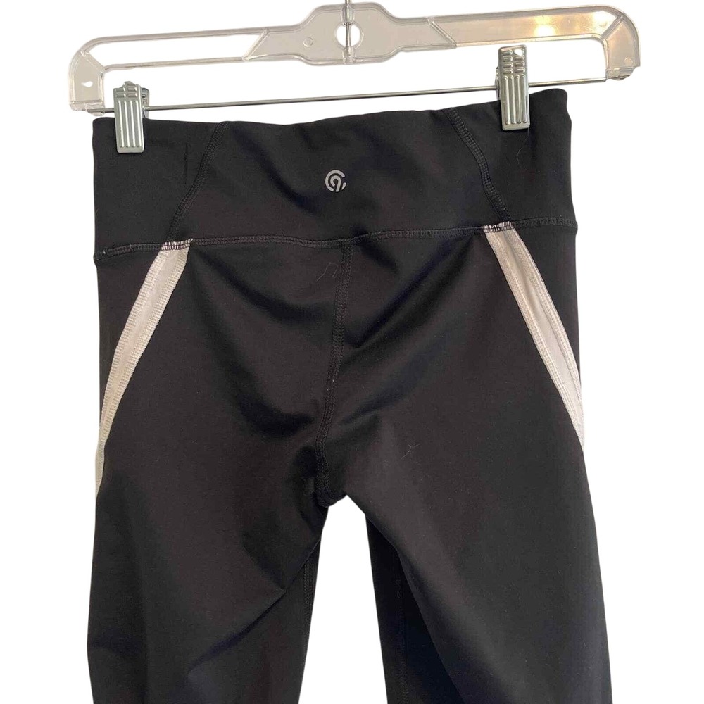 Champion‎ Duo Dry Black White Stripe Mesh Pocket Leggings Womens Small - Picture 4 of 6